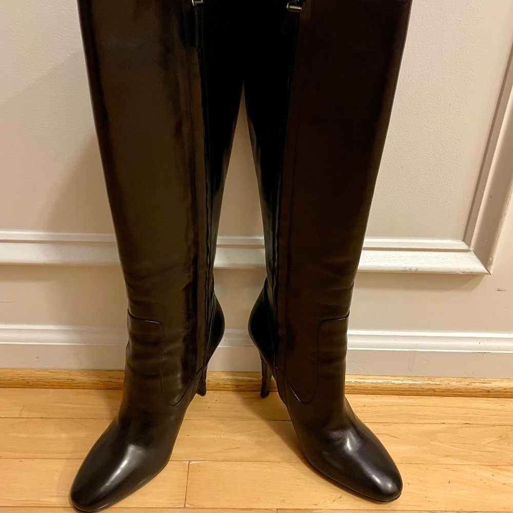 Burberry knee high boots